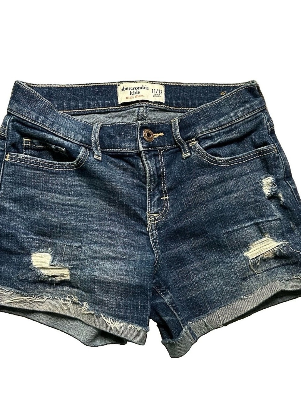 Girls Abercrombie Kids Midi Short Demin Shorts Size 11/12